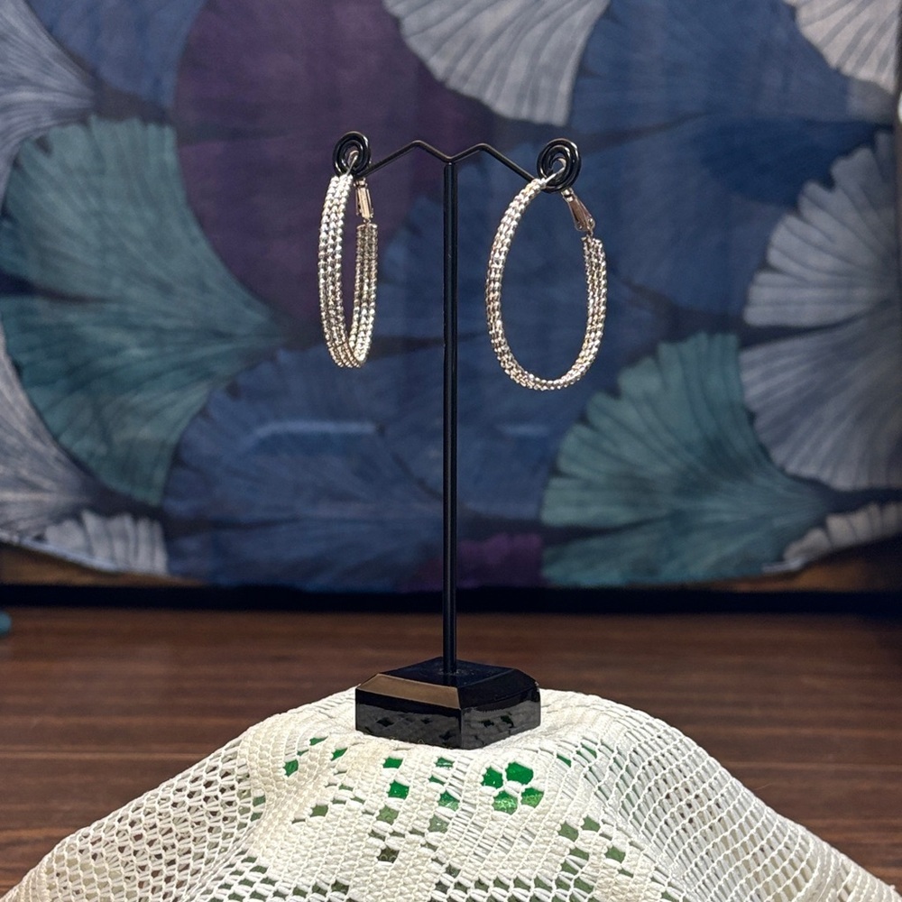 Worthington Silver Tone Hoop Earrings